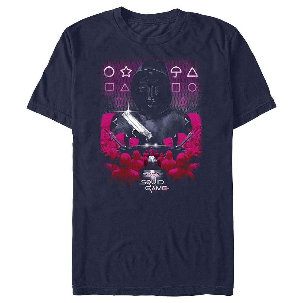Netflix SQUID GAME サノス I like you Tシャツ 紺 Squid Game Thanos 